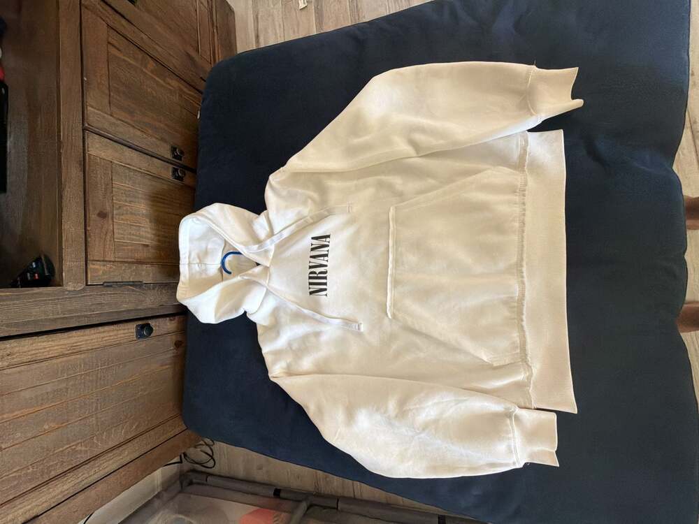 Bershka Nirvana In Utero Graphic Off-White Hoodie